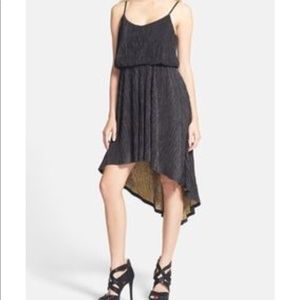 Rules of Etiquette Black + Gold Lame Dress
